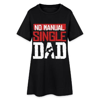Père célibataire Père célibataire - Robe T-shirt Femme - noir - Devant
