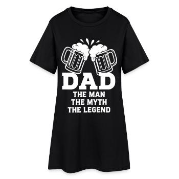 PAPA L’HOMME LE MYTHE LA LÉGENDE Emblème de la bière - Robe T-shirt Femme - noir - Devant