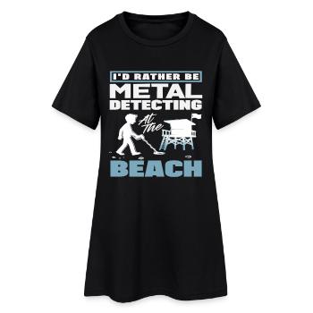 Préfère sonder sur la plage Détection de métaux - Robe T-shirt Femme - noir - Devant