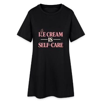 La glace, c’est le soin de soi - Robe T-shirt Femme - noir - Devant