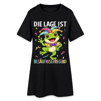Die Lage Ist Besäufniserregend - Frauen T-Shirt-Kleid - Schwarz - Vorne