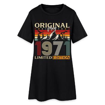 55. Geburtstag Geschenk Original Mai 1971 - Frauen T-Shirt-Kleid - Schwarz - Vorne