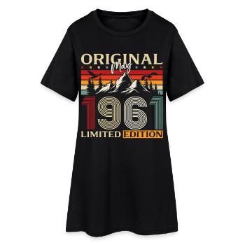 Cadeau du 65e anniversaire Original mai 1961 - Robe T-shirt Femme - noir - Devant