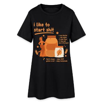Levain pâtisser pâtisserie Baker Levain - Robe T-shirt Femme - noir - Devant