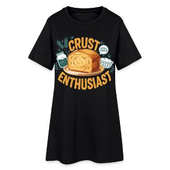 Bäcker-Fans von Sauerteigbrot-Backen in der Zeit - Frauen T-Shirt-Kleid - Schwarz - Vorne