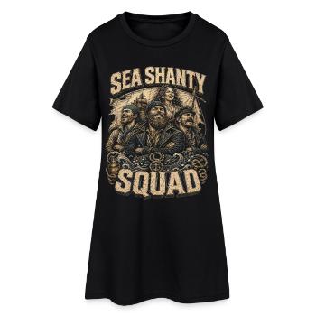 Chœur de la Chœur de la Mer Chants marins - Robe T-shirt Femme - noir - Devant