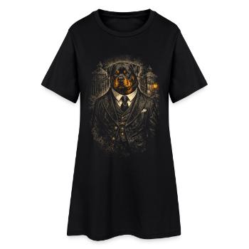 Rottweiler Hund In Mafia - Frauen T-Shirt-Kleid - Schwarz - Vorne