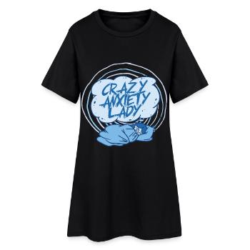 Trouble anxieux, troubles anxieux, dame anxieuse folle - Robe T-shirt Femme - noir - Devant
