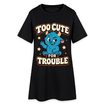 Too Cute For Trouble Monster - Women’s T-Shirt Dress - black - Front