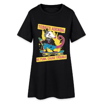 Punk For A Day : Soit punk Cause des Problèmes - Robe T-shirt Femme - noir - Devant