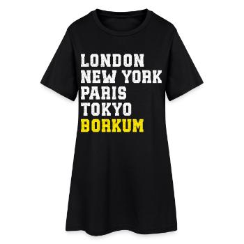 Mer du Nord LONDRES NEW YORK PARIS TOKYO BORKUM - Robe T-shirt Femme - noir - Devant
