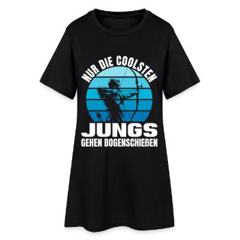 Coolste Jungs gehen Bogenschießen - Bogensport - Frauen T-Shirt-Kleid - Schwarz - Vorne