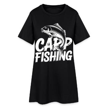 Cap Fishing Karpfen - Frauen T-Shirt-Kleid - Schwarz - Vorne