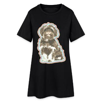 Yorkshire Lover – Art de chiot mignon - Robe T-shirt Femme - noir - Devant