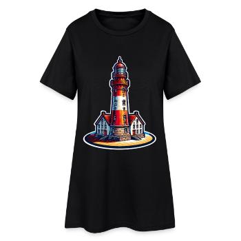 phare - Robe T-shirt Femme - noir - Devant