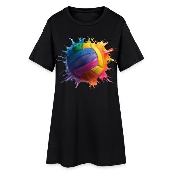 Volley-ball - Robe T-shirt Femme - noir - Devant