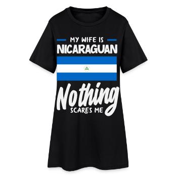 Nicaragua Flag Pride & Home - Women’s T-Shirt Dress - black - Front