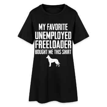 Drôle de profiteur belge malinois - Robe T-shirt Femme - noir - Devant