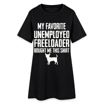 Drôle de Chihuahua Profiteur - Robe T-shirt Femme - noir - Devant
