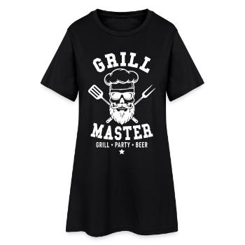 GRILL MASTER GRILL PARTY BEER Skull - Women’s T-Shirt Dress - black - Front
