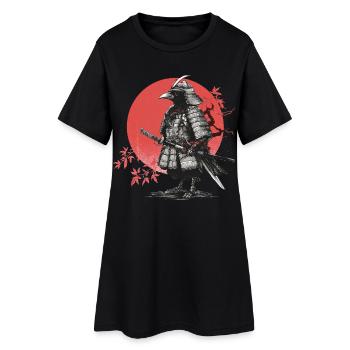 Samurai Crow in Armor - Women’s T-Shirt Dress - black - Front