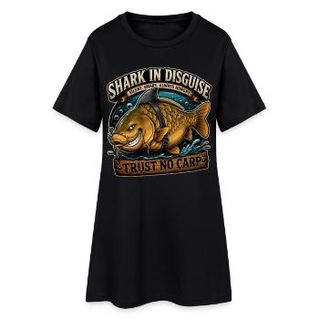 Requin déguisé – Trust No Carp Design drôle - Robe T-shirt Femme - noir - Devant