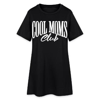 Cool Moms Club - Frauen T-Shirt-Kleid - Schwarz - Vorne