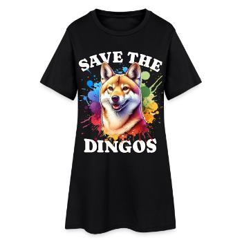 Australian Wild Dog Save Dingo - Women’s T-Shirt Dress - black - Front