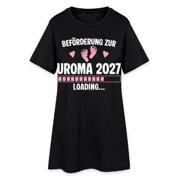 Beförderung zur Uroma 2027 – Loading - Frauen T-Shirt-Kleid - Schwarz - Vorne