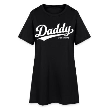 Daddy Est 2026 Futur Papa Nouveau Père Cadeau - Robe T-shirt Femme - noir - Devant