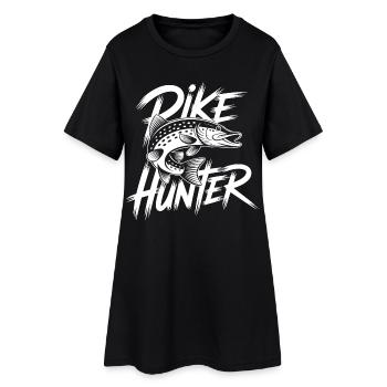 Pêche au brochet - Robe T-shirt Femme - noir - Devant