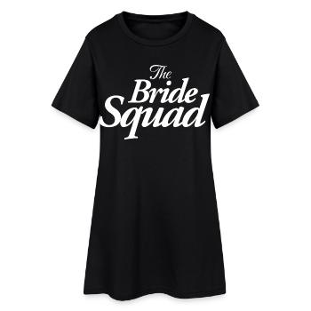The Bride Squad - Frauen T-Shirt-Kleid - Schwarz - Vorne