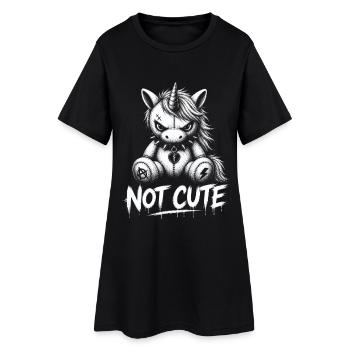 Rebellious Unicorn – Not Cute Punk Design - Women’s T-Shirt Dress - black - Front