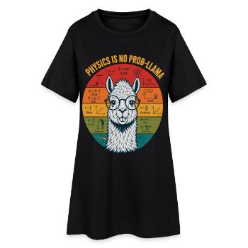 La physique n’est pas un t-shirt de professeur de physique à Problématique - Robe T-shirt Femme - noir - Devant