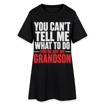 Opa- und Oma-Humor – Du bist nicht mein Vater - Frauen T-Shirt-Kleid - Schwarz - Vorne