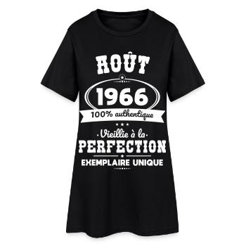 Anniversaire 60 ans - Août 1966 Perfection - Robe T-shirt Femme - noir - Devant