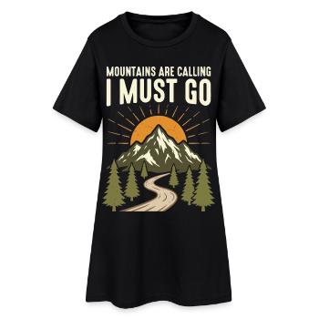 Les montagnes appellent, je dois y aller - Robe T-shirt Femme - noir - Devant