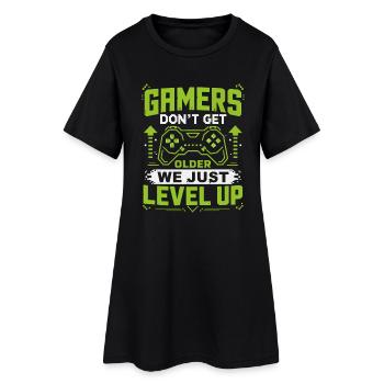 Un joueur dit de monter de niveau néon - Robe T-shirt Femme - noir - Devant