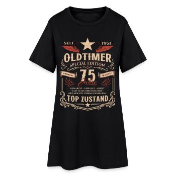 75. Geburtstag Geschenk Mann Oldtimer Vintage 1951 - Frauen T-Shirt-Kleid - Schwarz - Vorne