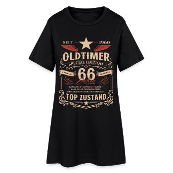66. Geburtstag Geschenk Mann Oldtimer Vintage 1960 - Frauen T-Shirt-Kleid - Schwarz - Vorne