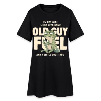 Old Guy Fuel Frog Meme Tee - Women’s T-Shirt Dress - black - Front