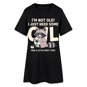 Pas un vieux raton laveur avec du ruban adhésif - Robe T-shirt Femme - noir - Devant