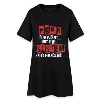 Punk Pour Un Jour - Robe T-shirt Femme - noir - Devant