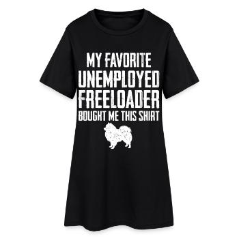 Profiteur pomeranien drôle - Robe T-shirt Femme - noir - Devant