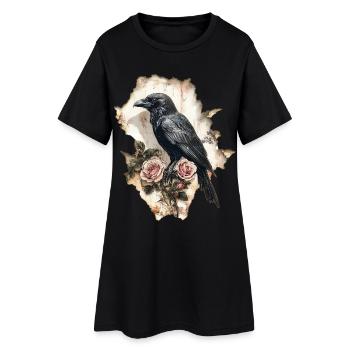 Raven - Women’s T-Shirt Dress - black - Front