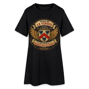 Fierté Vendée - Mareuil-sur-Lay-Dissais Privilège  - Robe T-shirt Femme - noir - Devant