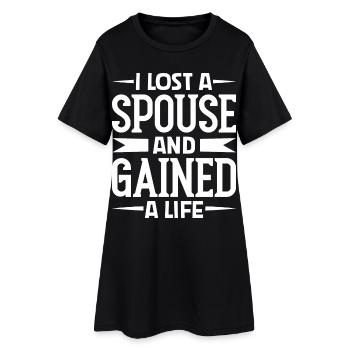 Conjoint perdu - Vie gagnée - Robe T-shirt Femme - noir - Devant