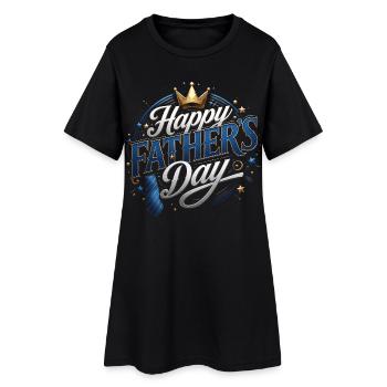 Father's Day - Homme d'affaire - Cravate bureau - Robe T-shirt Femme - noir - Devant