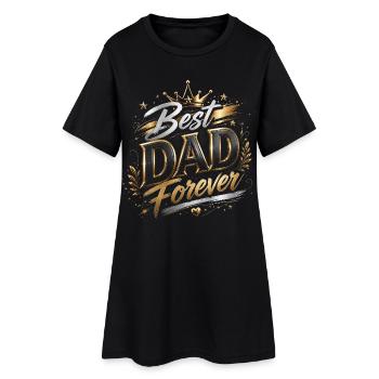 Meilleur Papa Pour Toujours - Father's Day - Robe T-shirt Femme - noir - Devant