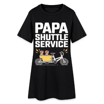 Papa Shuttle Service Vélo cargo Papa - Robe T-shirt Femme - noir - Devant